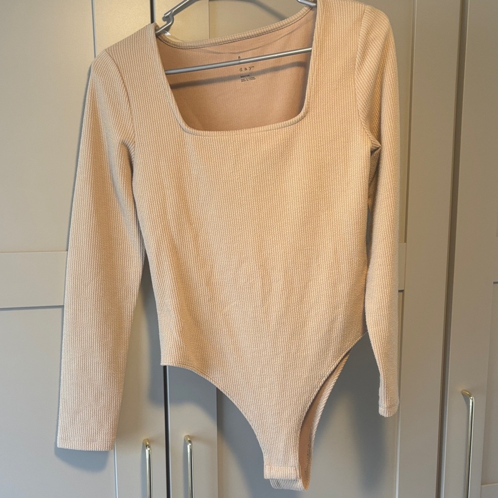 a new day Beige Long Sleeve Bodysuit
